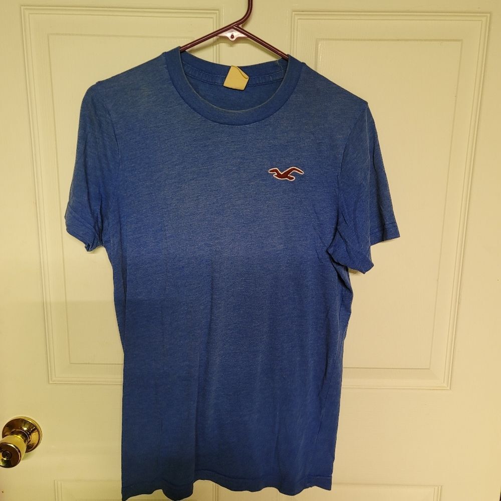 ~ Mens plain blue soft Hollister short sleeve t shirt - size m